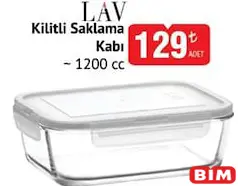 LAV KİLİTLİ SAKLAMA KABI 1200 CC